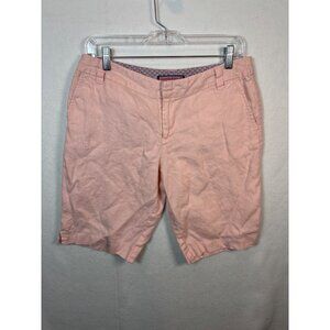 Vineyard Vines womens Pink Linen Blend Shorts Size 6